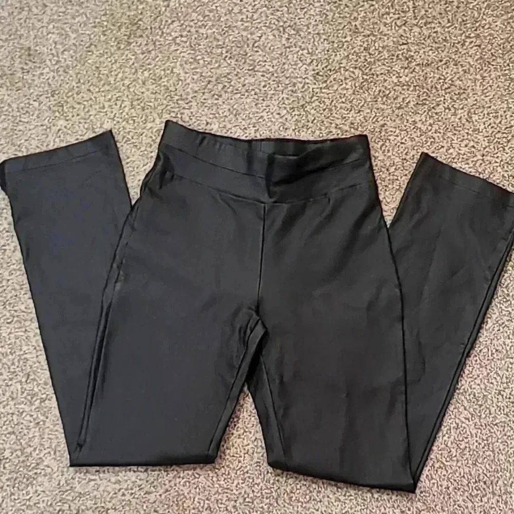New York & Co straight leg black vegan leather pants